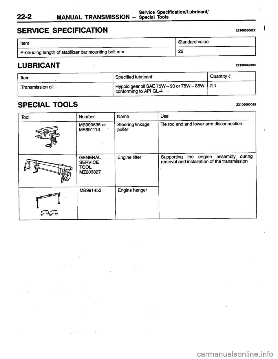 MITSUBISHI LANCER 1996  Workshop  Service Repair Manual 