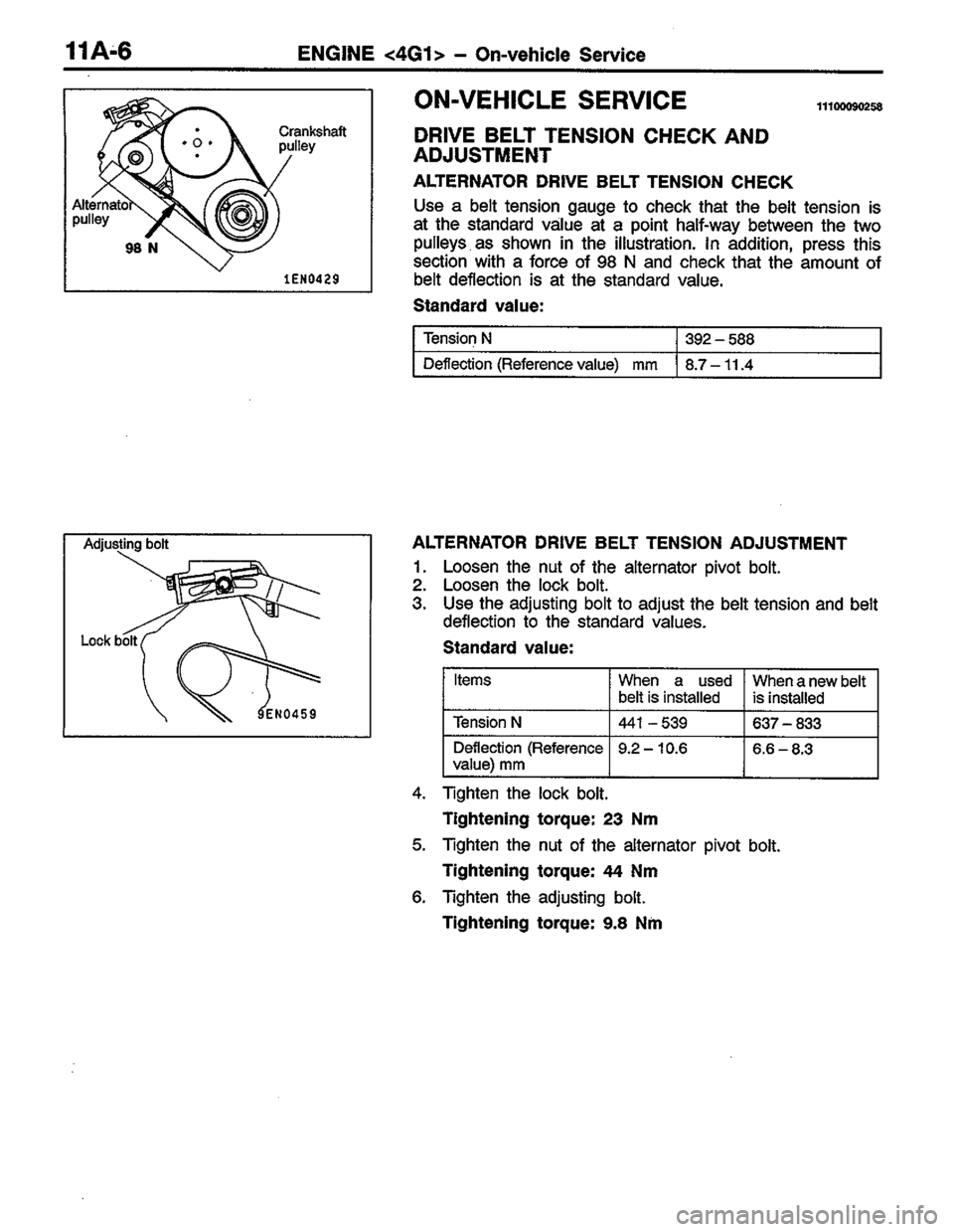 MITSUBISHI LANCER 1996  Workshop  Service Repair Manual 