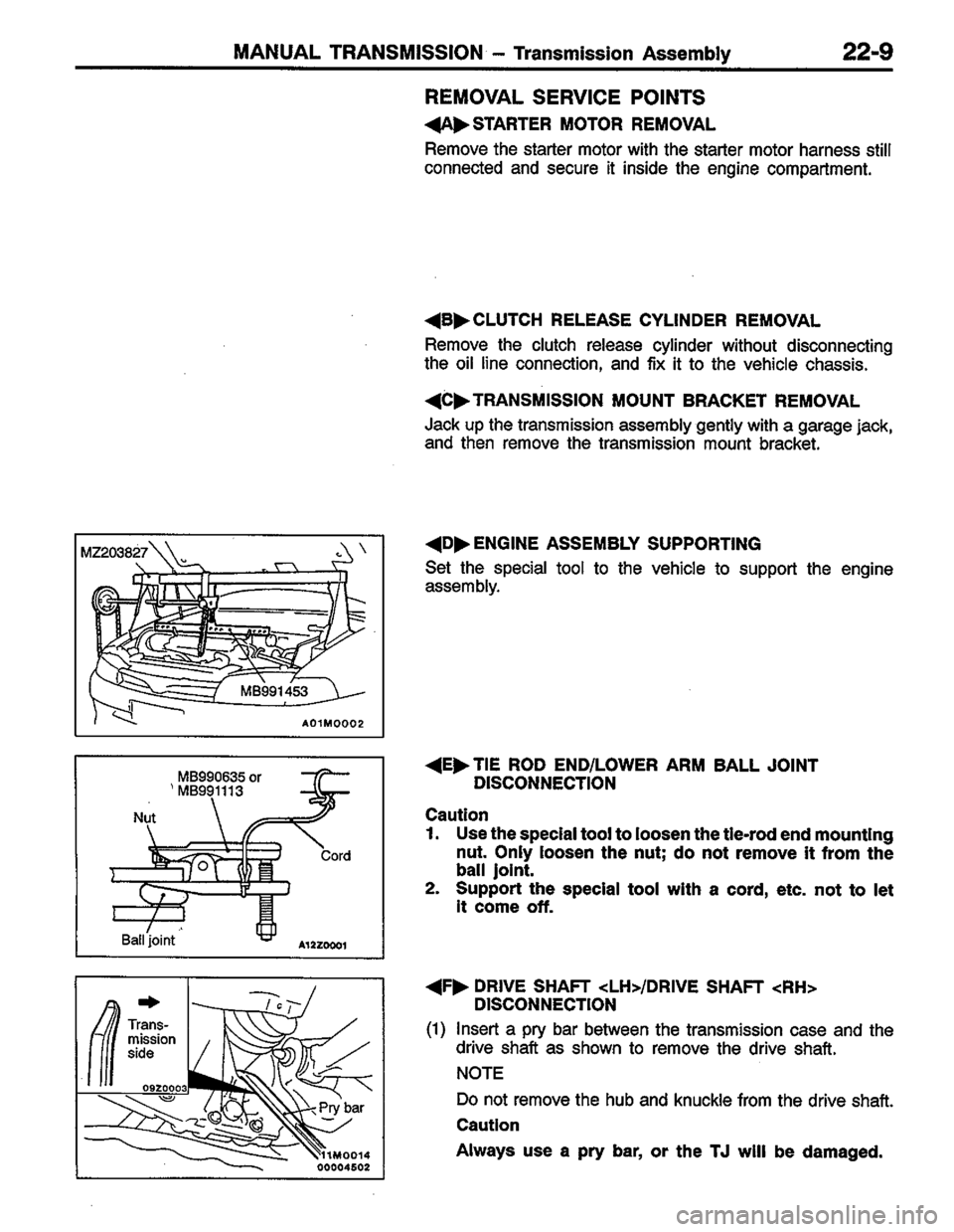 MITSUBISHI LANCER 1996  Workshop  Service Repair Manual 