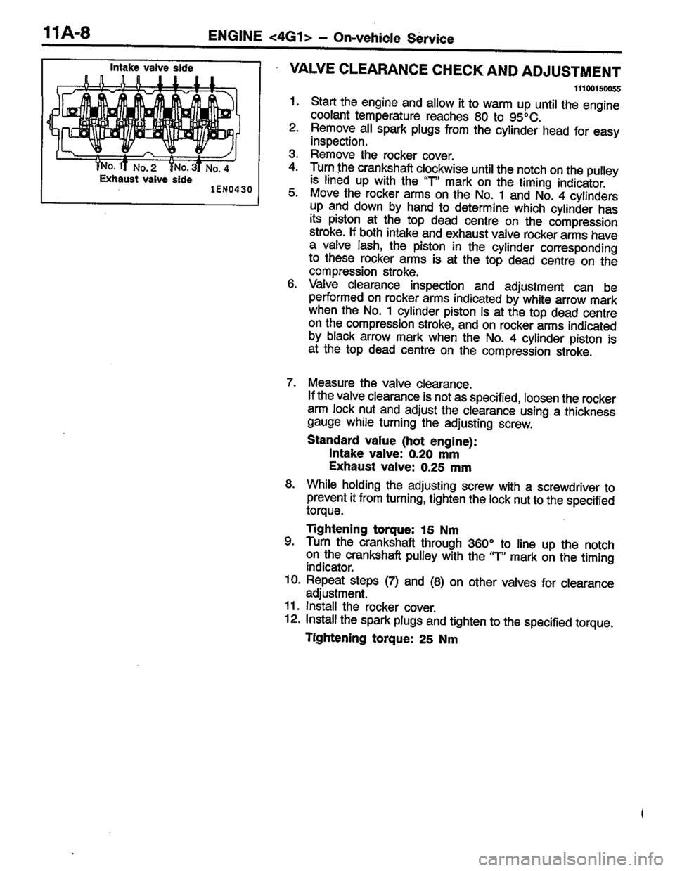 MITSUBISHI LANCER 1996  Workshop  Service Repair Manual 