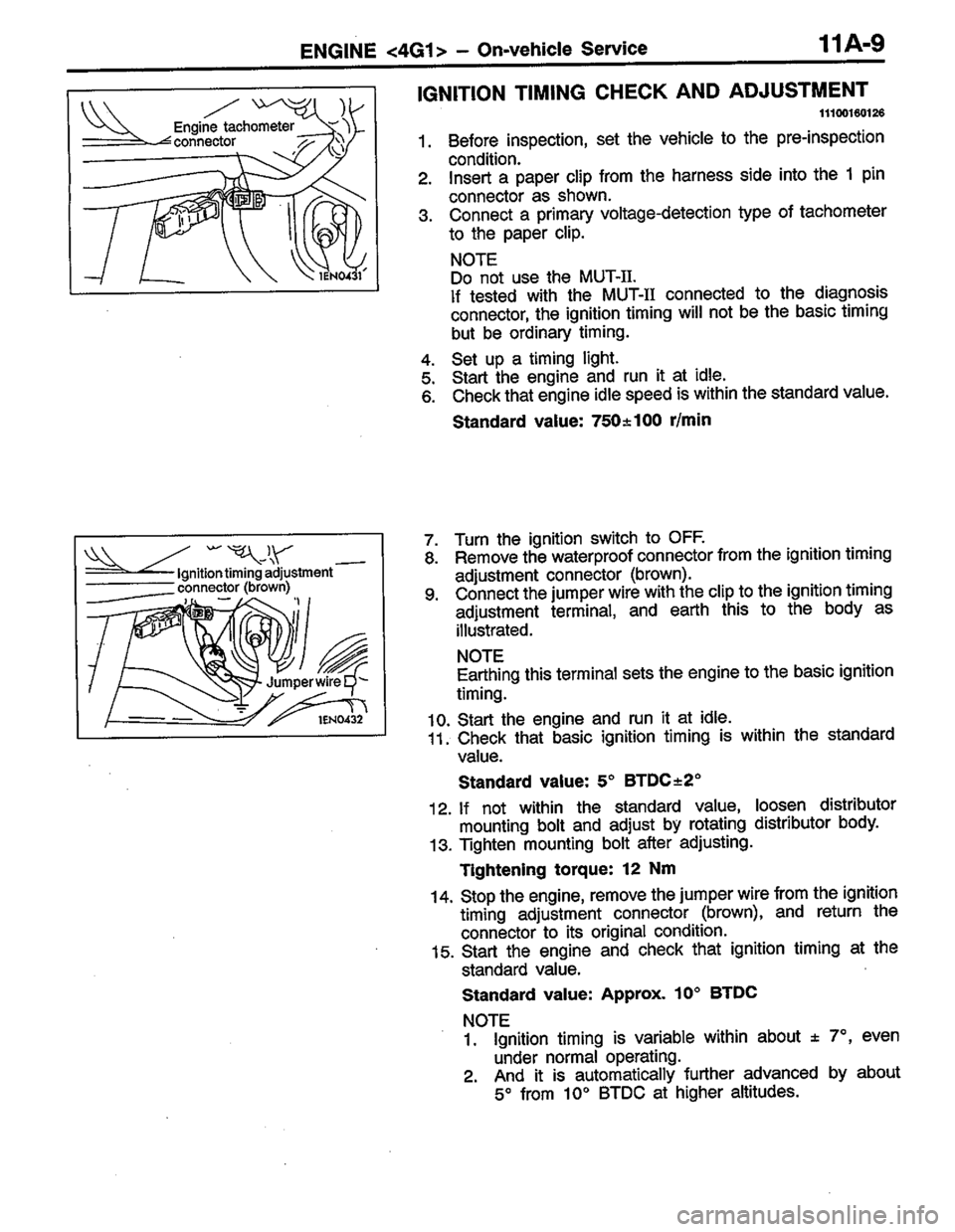 MITSUBISHI LANCER 1996  Workshop  Service Repair Manual 