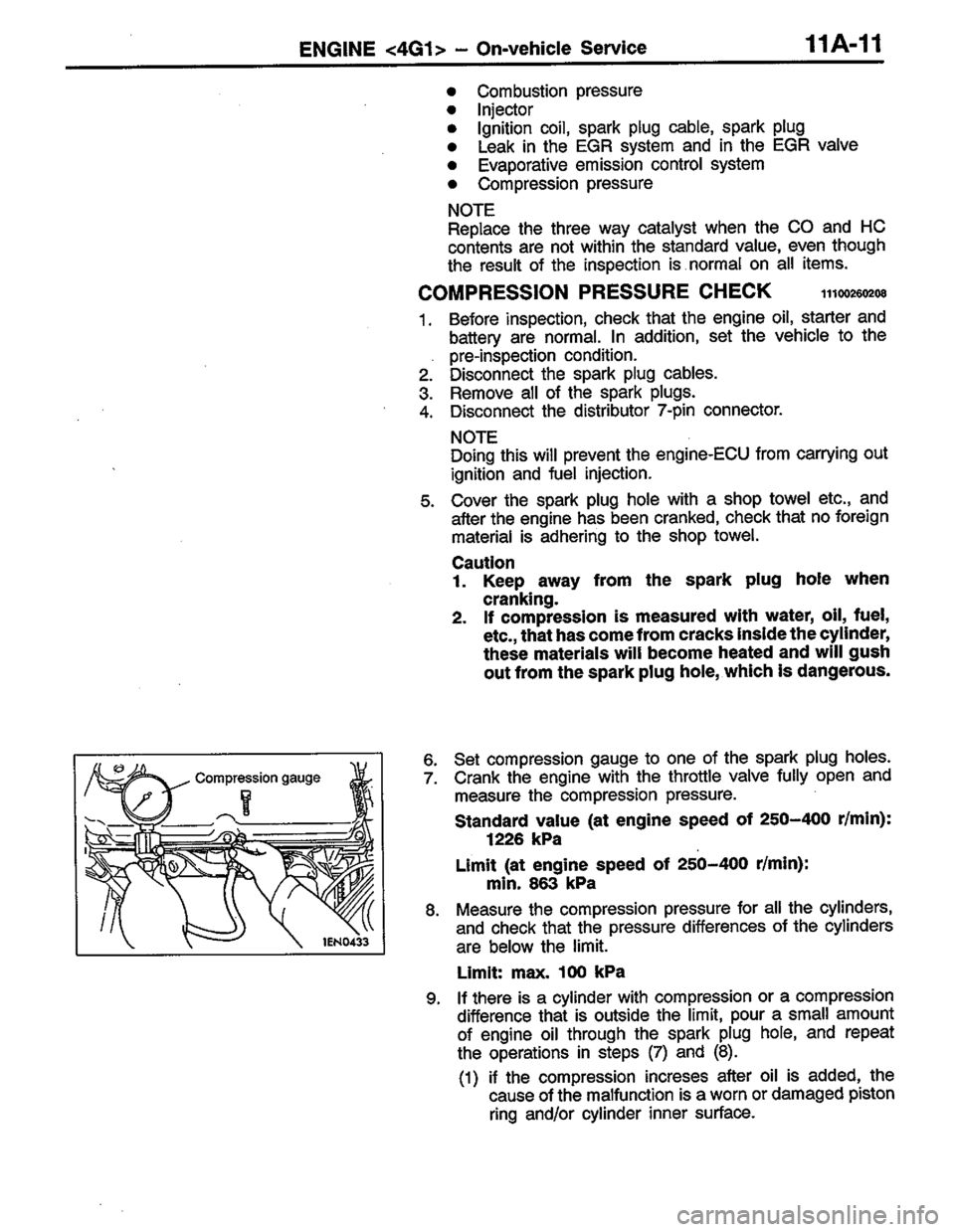 MITSUBISHI LANCER 1996  Workshop  Service Repair Manual 
