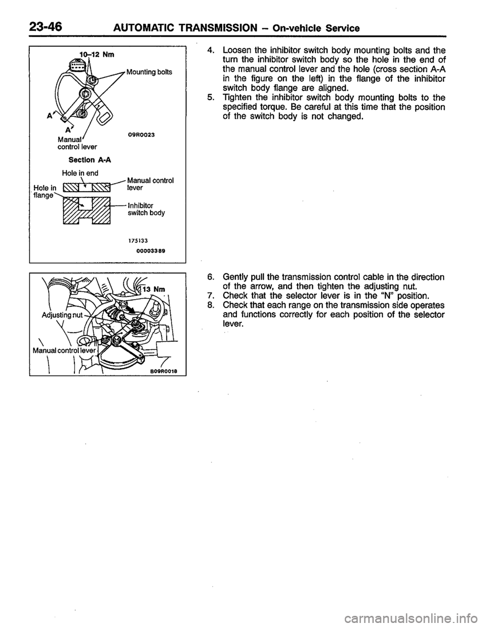 MITSUBISHI LANCER 1996  Workshop  Service Repair Manual 