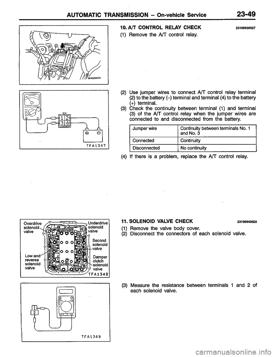 MITSUBISHI LANCER 1996  Workshop  Service Repair Manual 