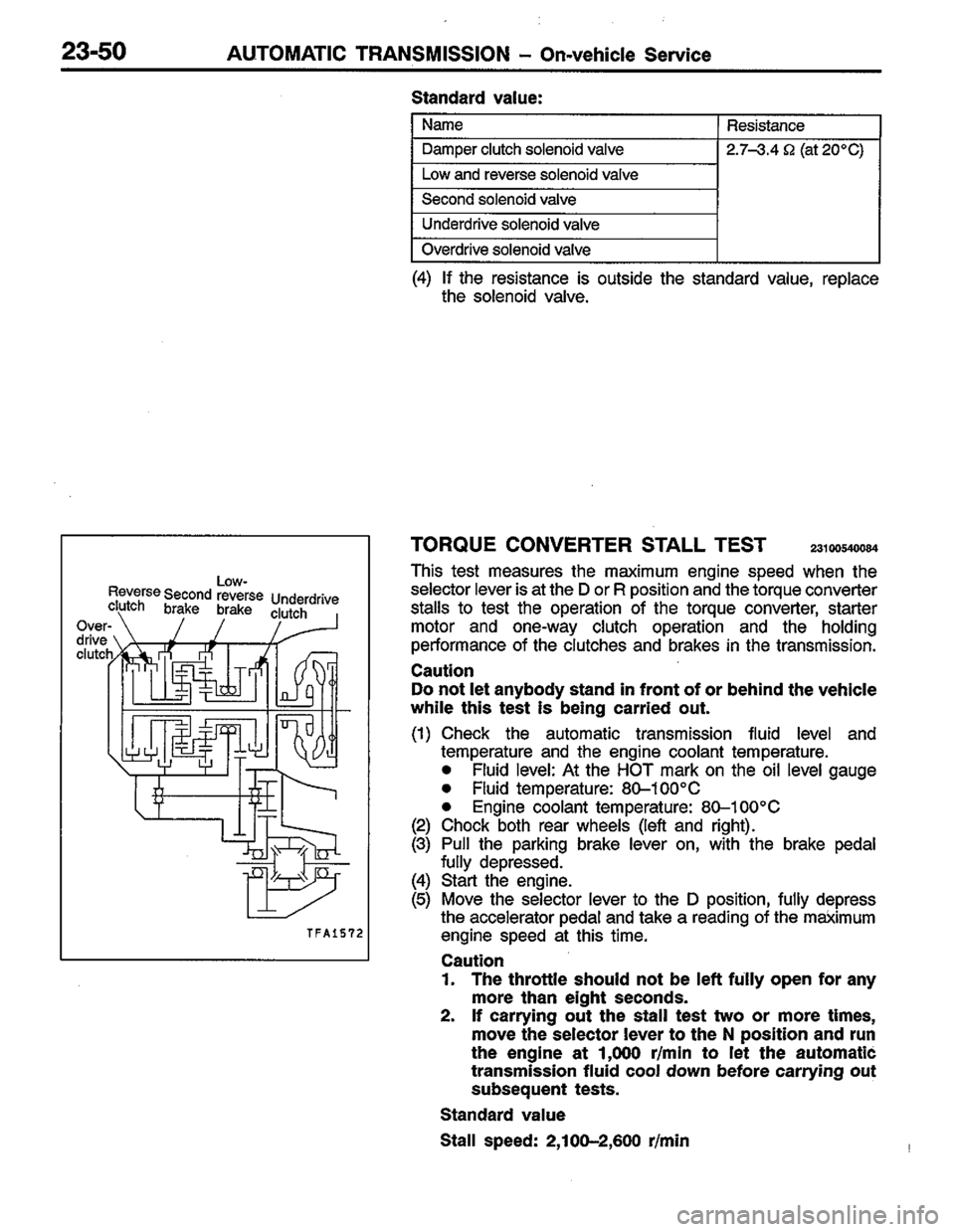 MITSUBISHI LANCER 1996  Workshop  Service Repair Manual 