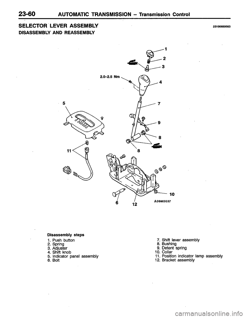 MITSUBISHI LANCER 1996  Workshop  Service Repair Manual 