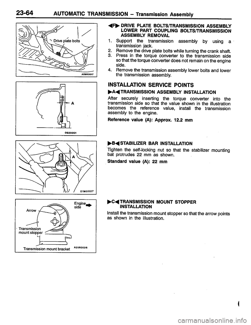 MITSUBISHI LANCER 1996  Workshop  Service Repair Manual 