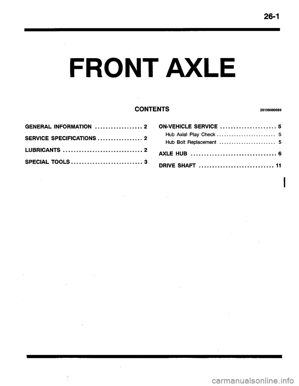 MITSUBISHI LANCER 1996  Workshop  Service Repair Manual 