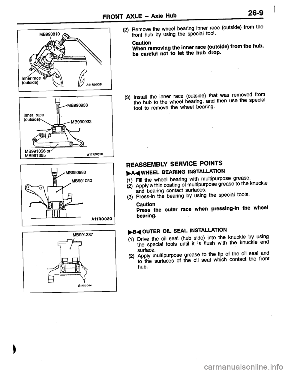 MITSUBISHI LANCER 1996  Workshop  Service Repair Manual 