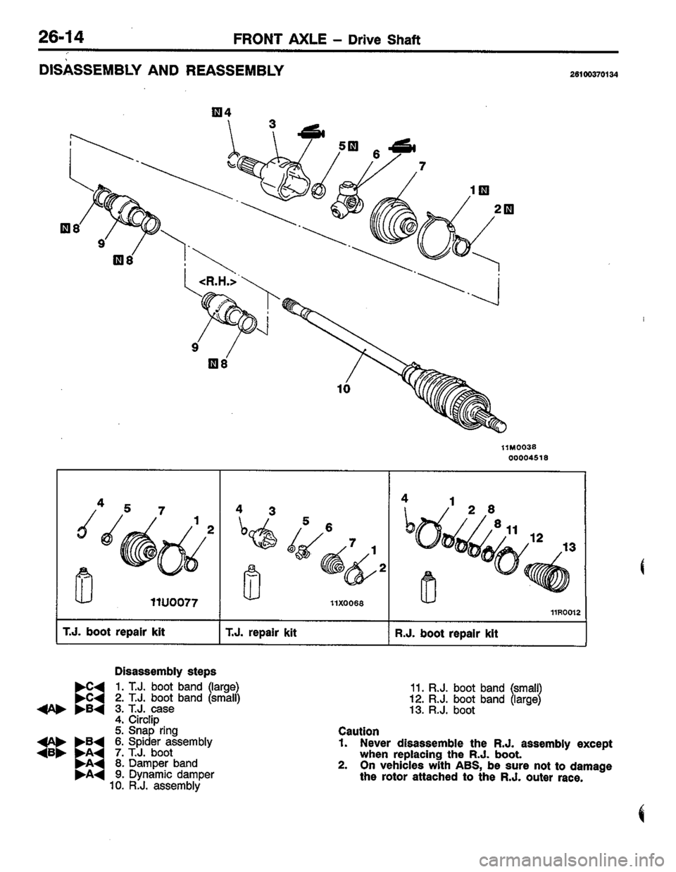 MITSUBISHI LANCER 1996  Workshop  Service Repair Manual 