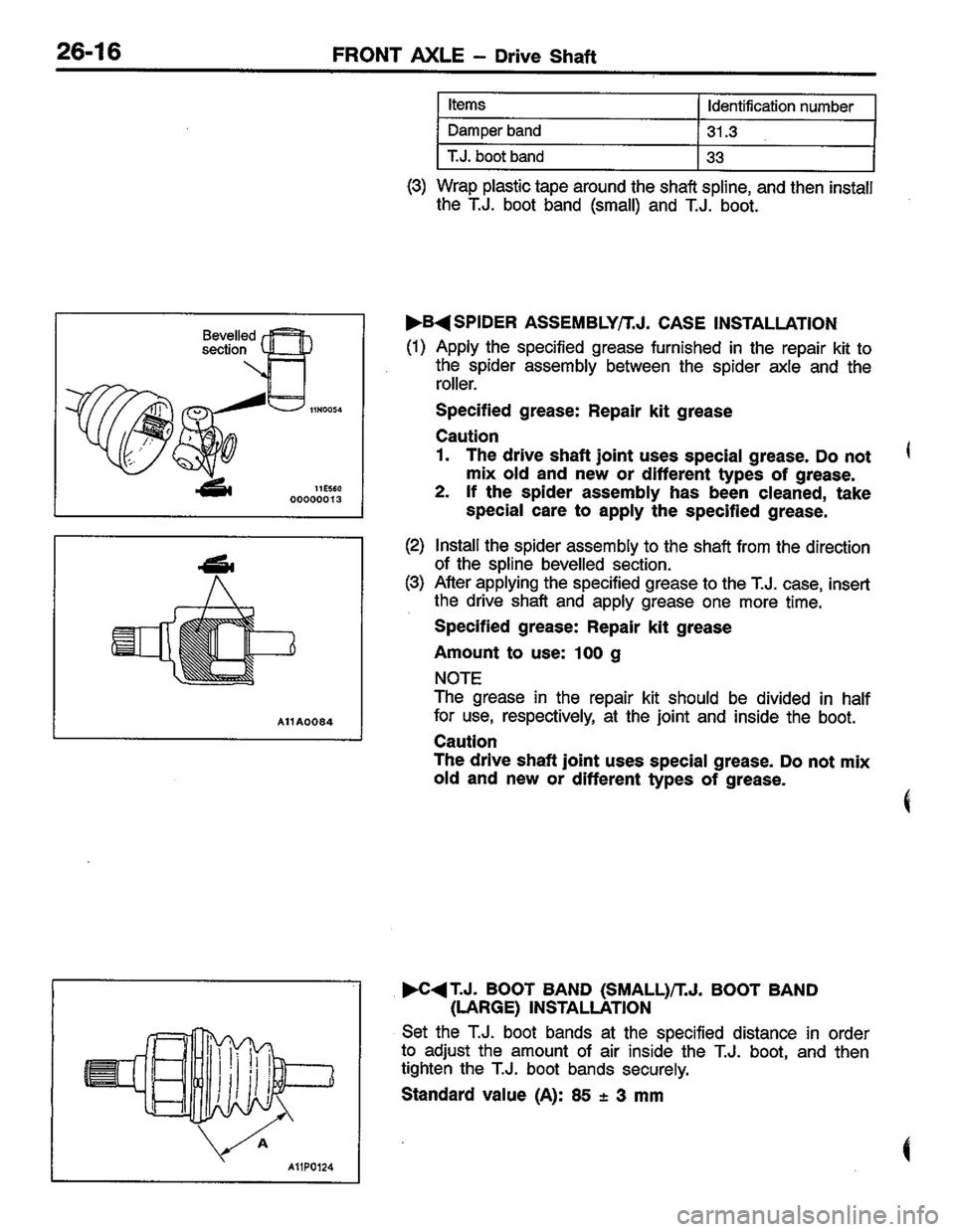 MITSUBISHI LANCER 1996  Workshop  Service Repair Manual 