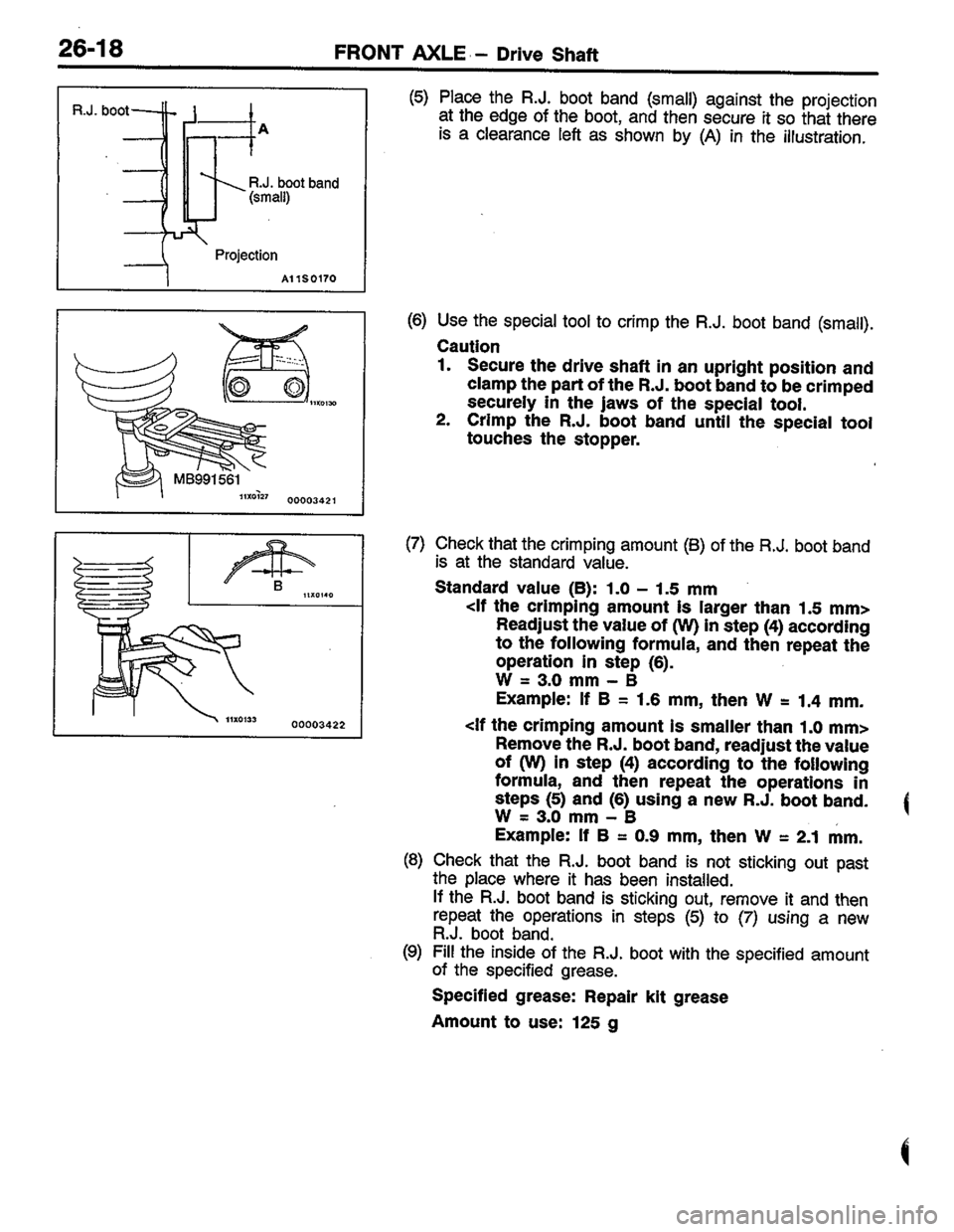 MITSUBISHI LANCER 1996  Workshop  Service Repair Manual 