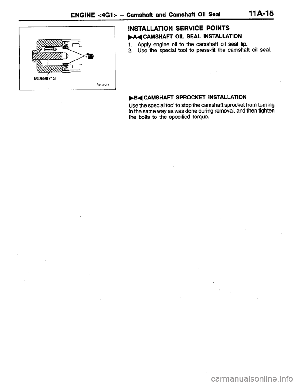 MITSUBISHI LANCER 1996  Workshop  Service Repair Manual 