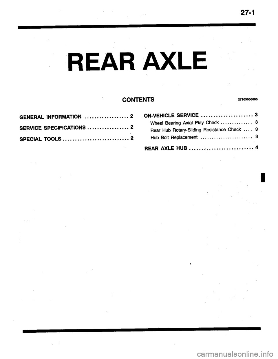 MITSUBISHI LANCER 1996  Workshop  Service Repair Manual 