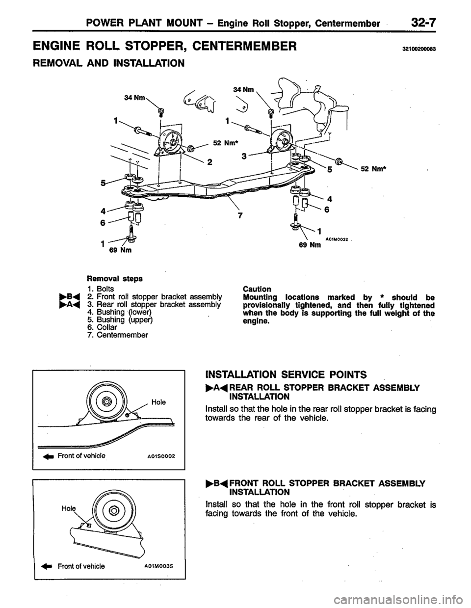 MITSUBISHI LANCER 1996  Workshop  Service Repair Manual 