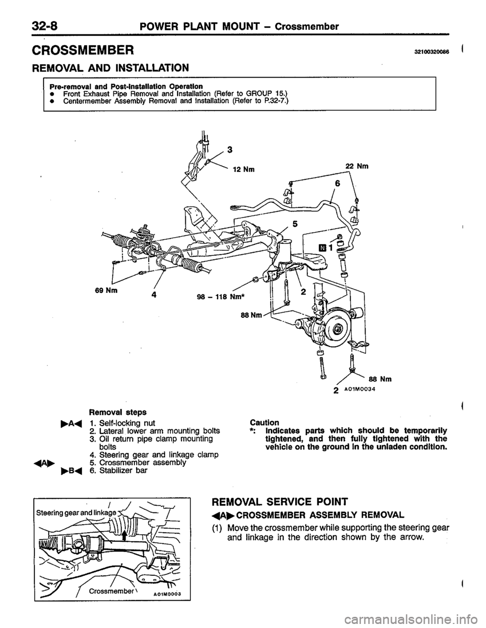 MITSUBISHI LANCER 1996  Workshop  Service Repair Manual 