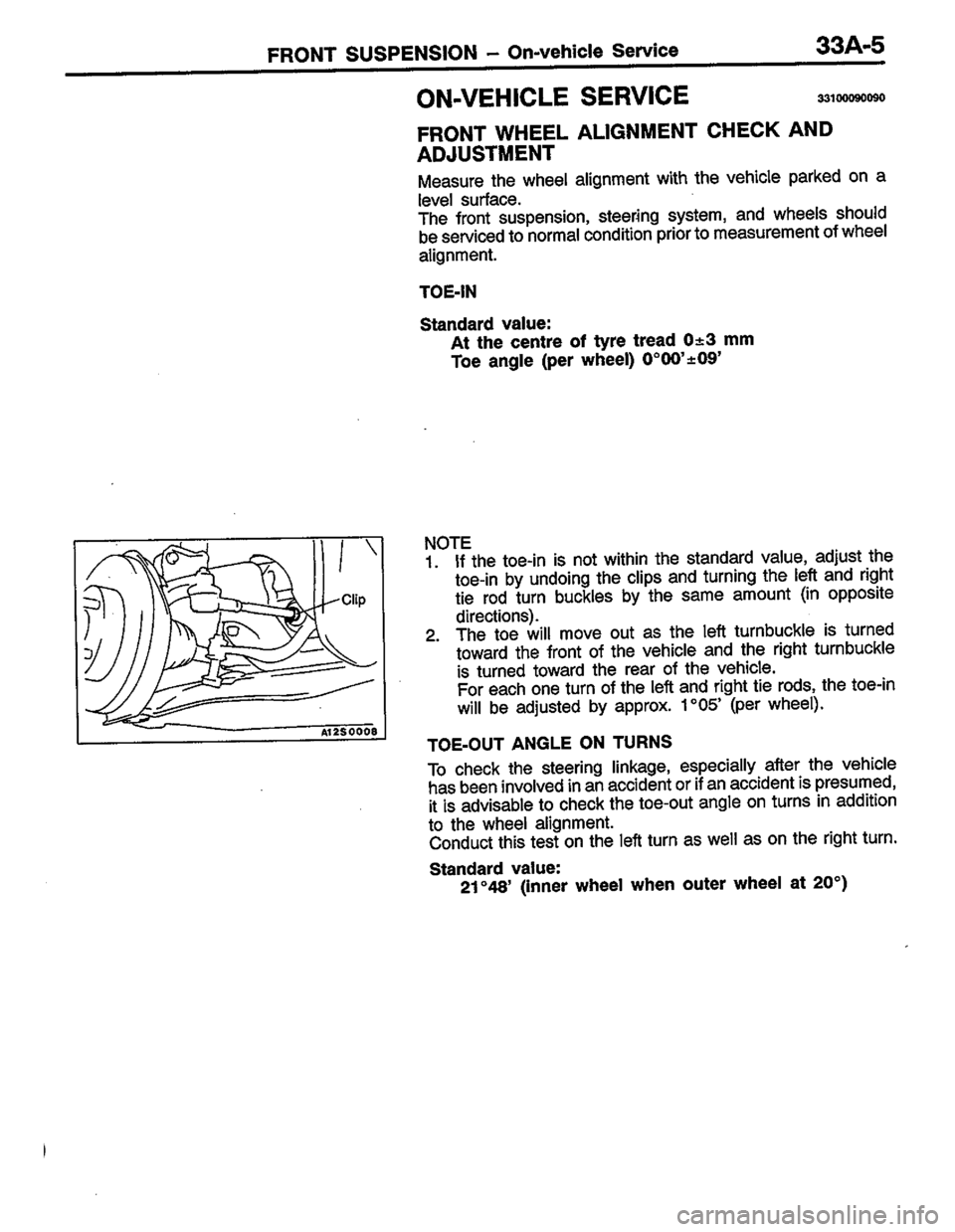 MITSUBISHI LANCER 1996  Workshop  Service Repair Manual 