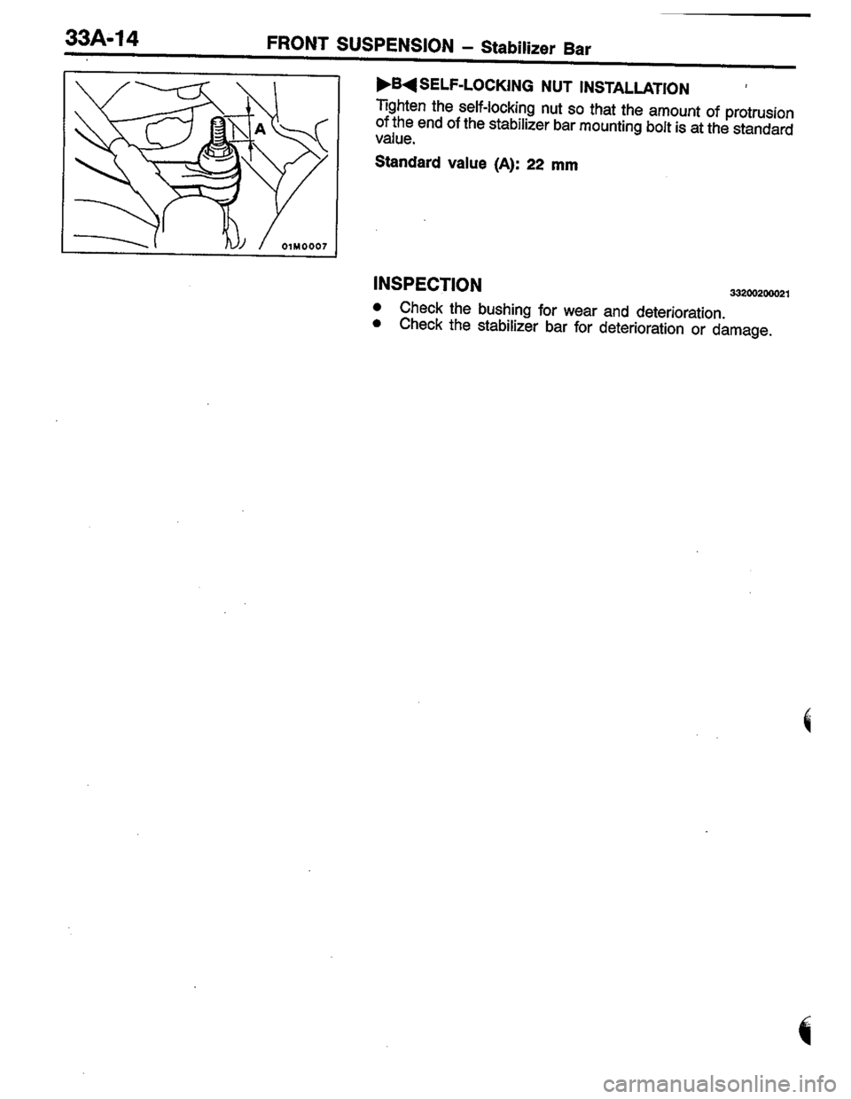 MITSUBISHI LANCER 1996  Workshop  Service Repair Manual 