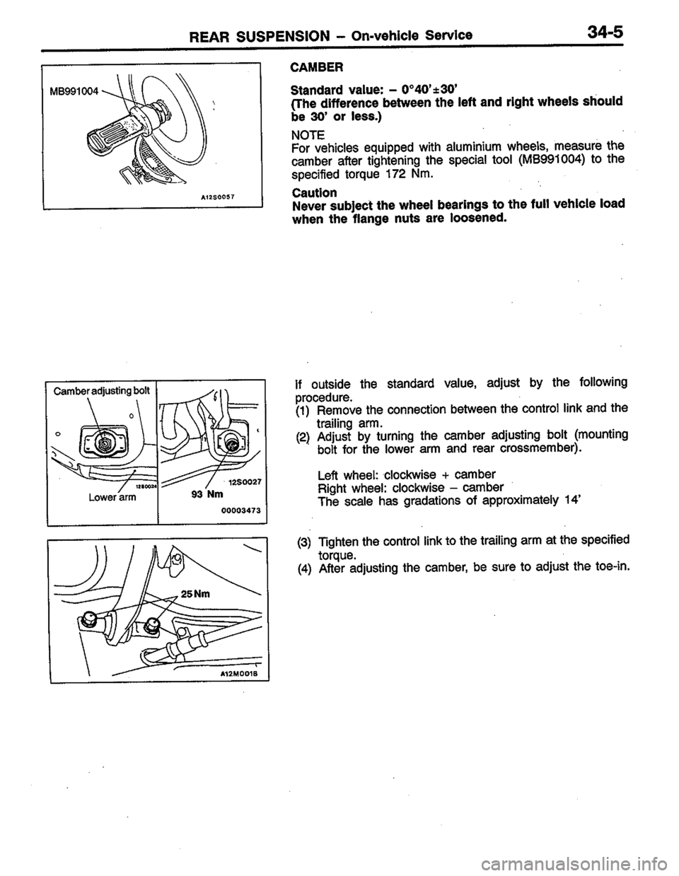 MITSUBISHI LANCER 1996  Workshop  Service Repair Manual 