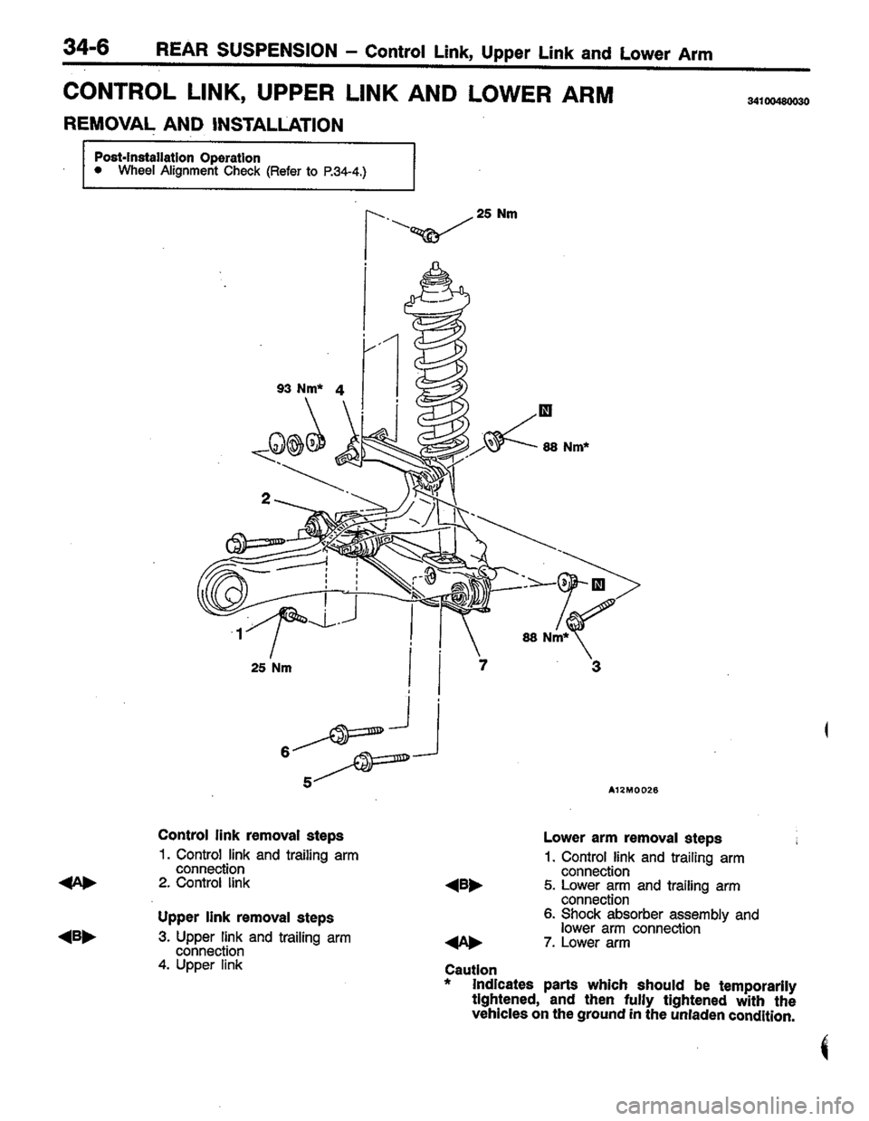 MITSUBISHI LANCER 1996  Workshop  Service Repair Manual 