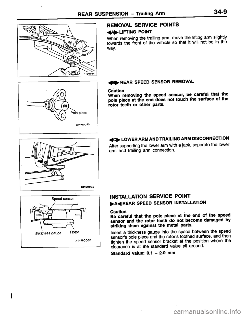 MITSUBISHI LANCER 1996  Workshop  Service Repair Manual 