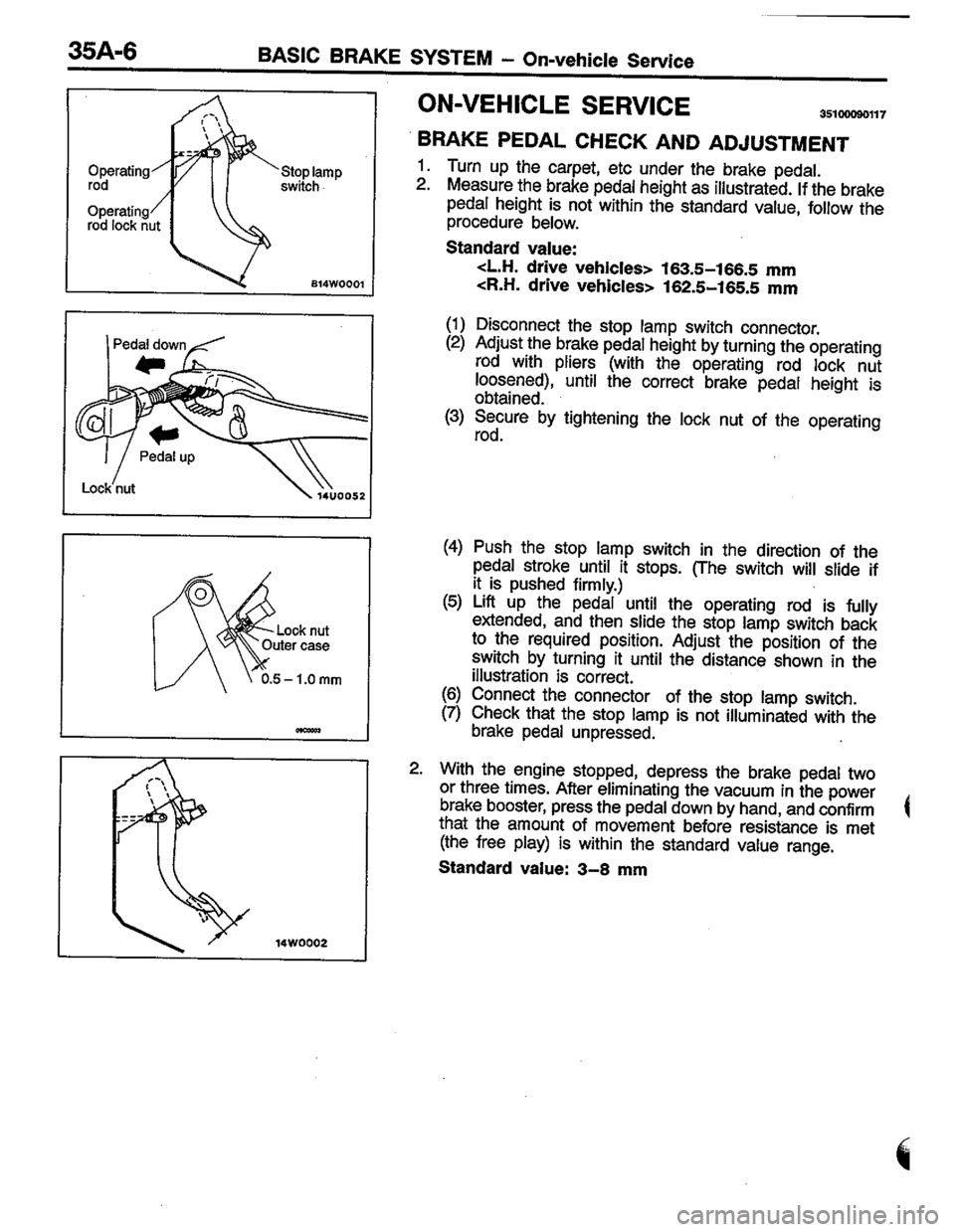 MITSUBISHI LANCER 1996  Workshop  Service Repair Manual 