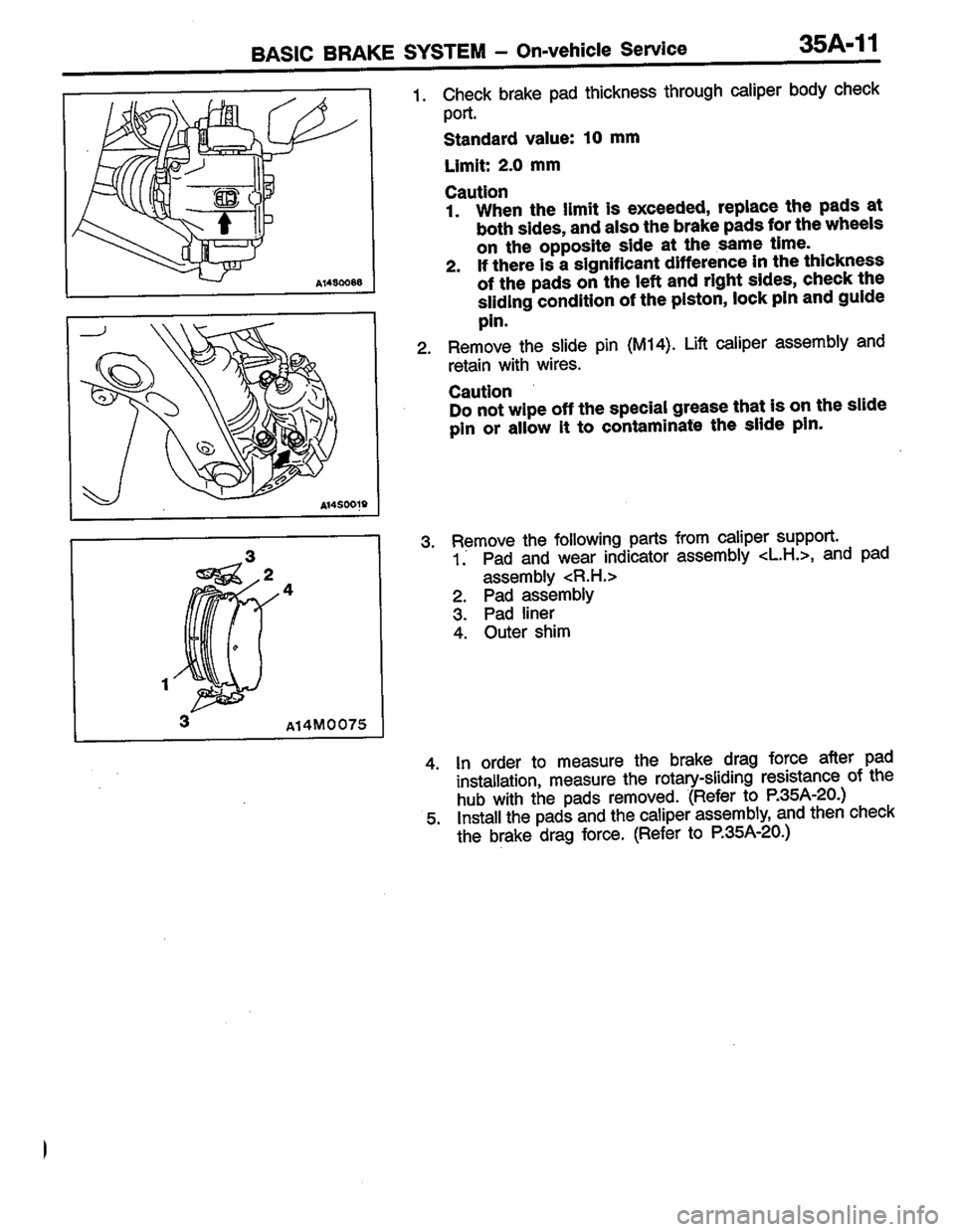 MITSUBISHI LANCER 1996  Workshop  Service Repair Manual 