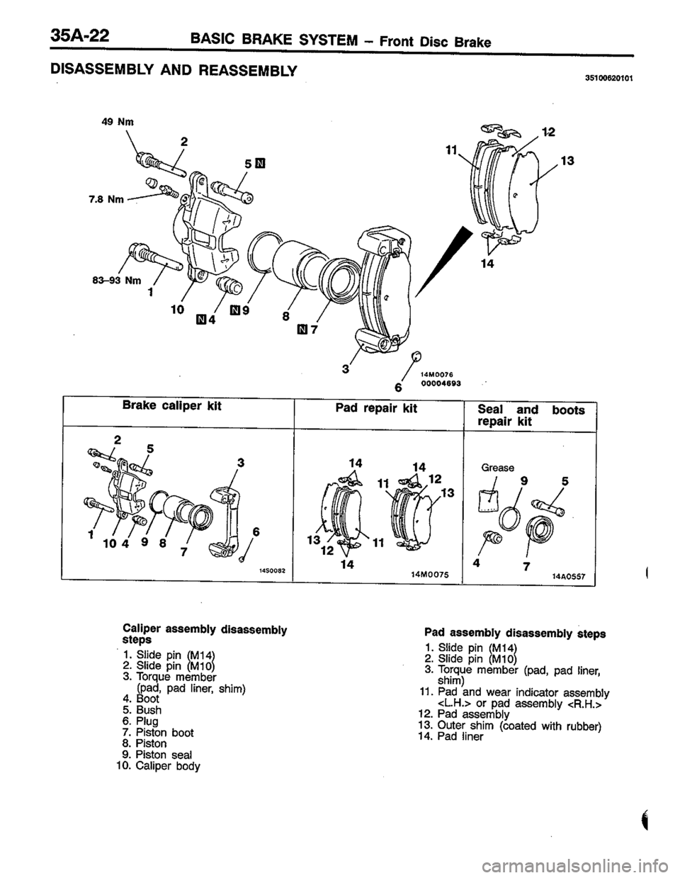 MITSUBISHI LANCER 1996  Workshop  Service Repair Manual 