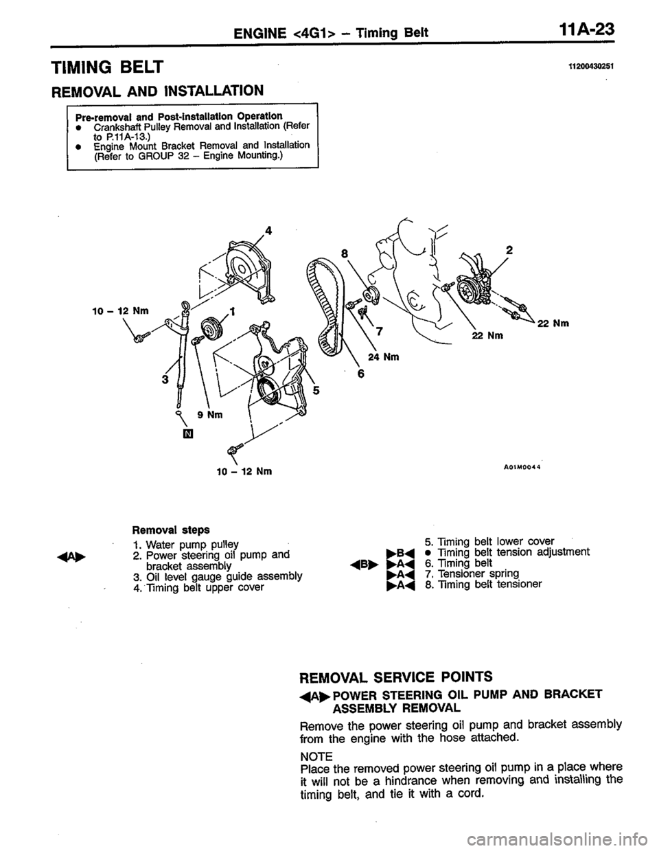MITSUBISHI LANCER 1996  Workshop  Service Repair Manual 