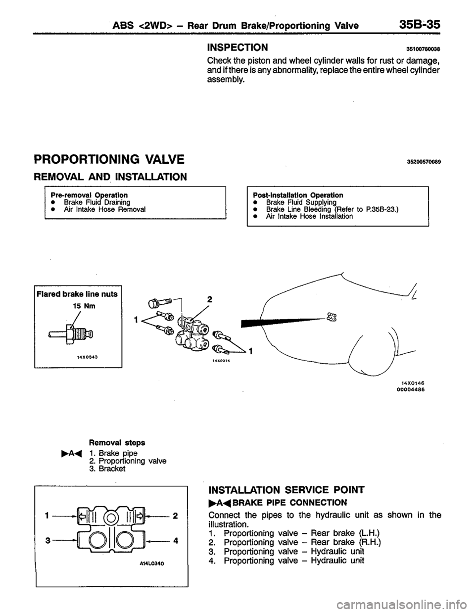 MITSUBISHI LANCER 1996  Workshop  Service Repair Manual 