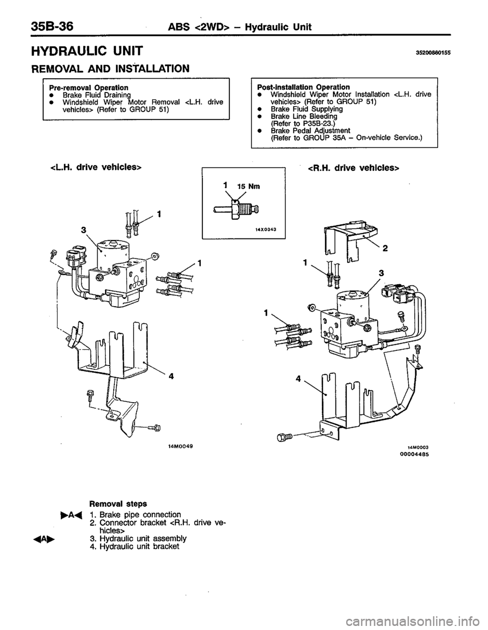 MITSUBISHI LANCER 1996  Workshop  Service Repair Manual 
