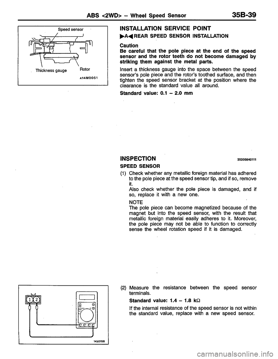 MITSUBISHI LANCER 1996  Workshop  Service Repair Manual 