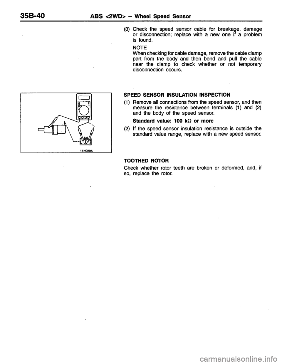 MITSUBISHI LANCER 1996  Workshop  Service Repair Manual 
