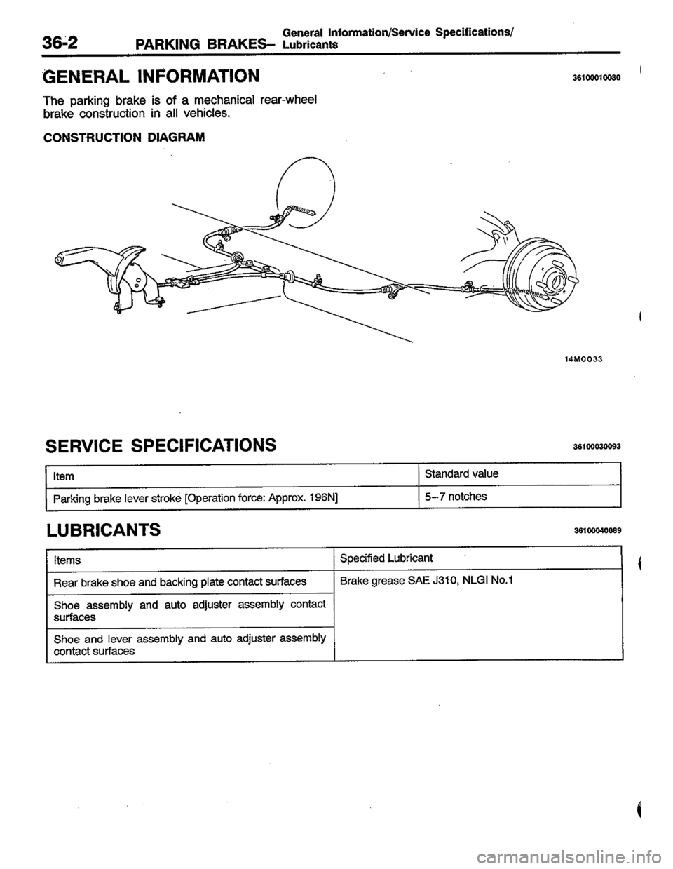 MITSUBISHI LANCER 1996  Workshop  Service Repair Manual 
