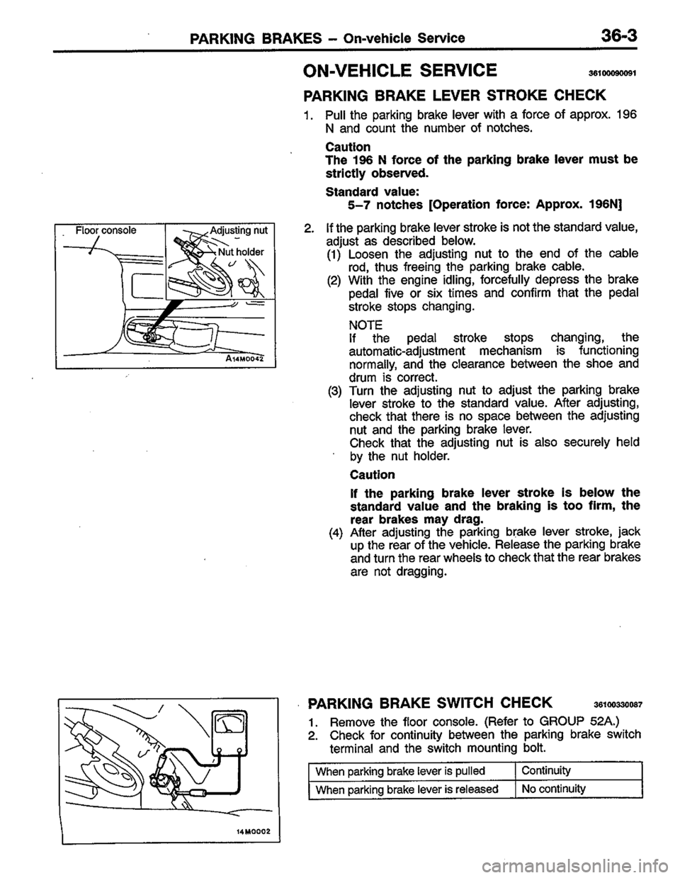 MITSUBISHI LANCER 1996  Workshop  Service Repair Manual 