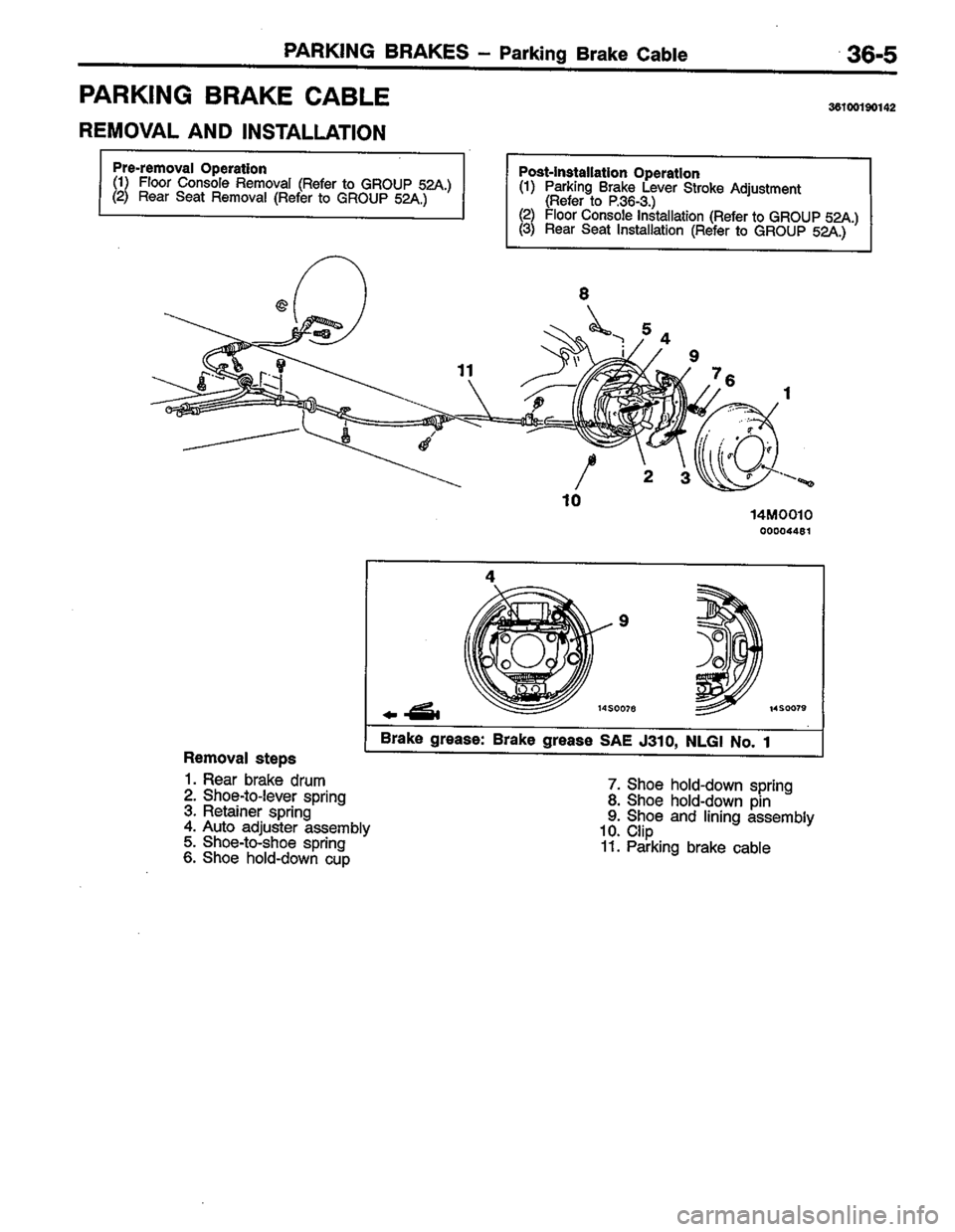 MITSUBISHI LANCER 1996  Workshop  Service Repair Manual 