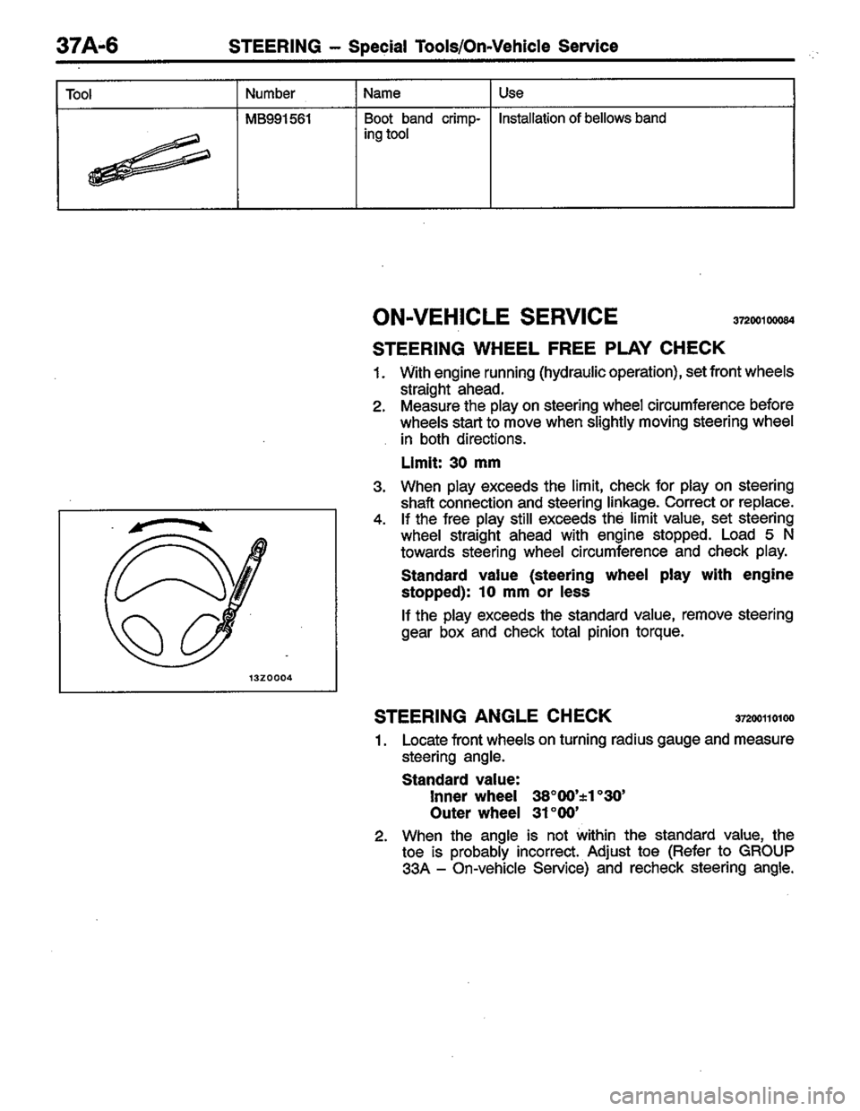 MITSUBISHI LANCER 1996  Workshop  Service Repair Manual 