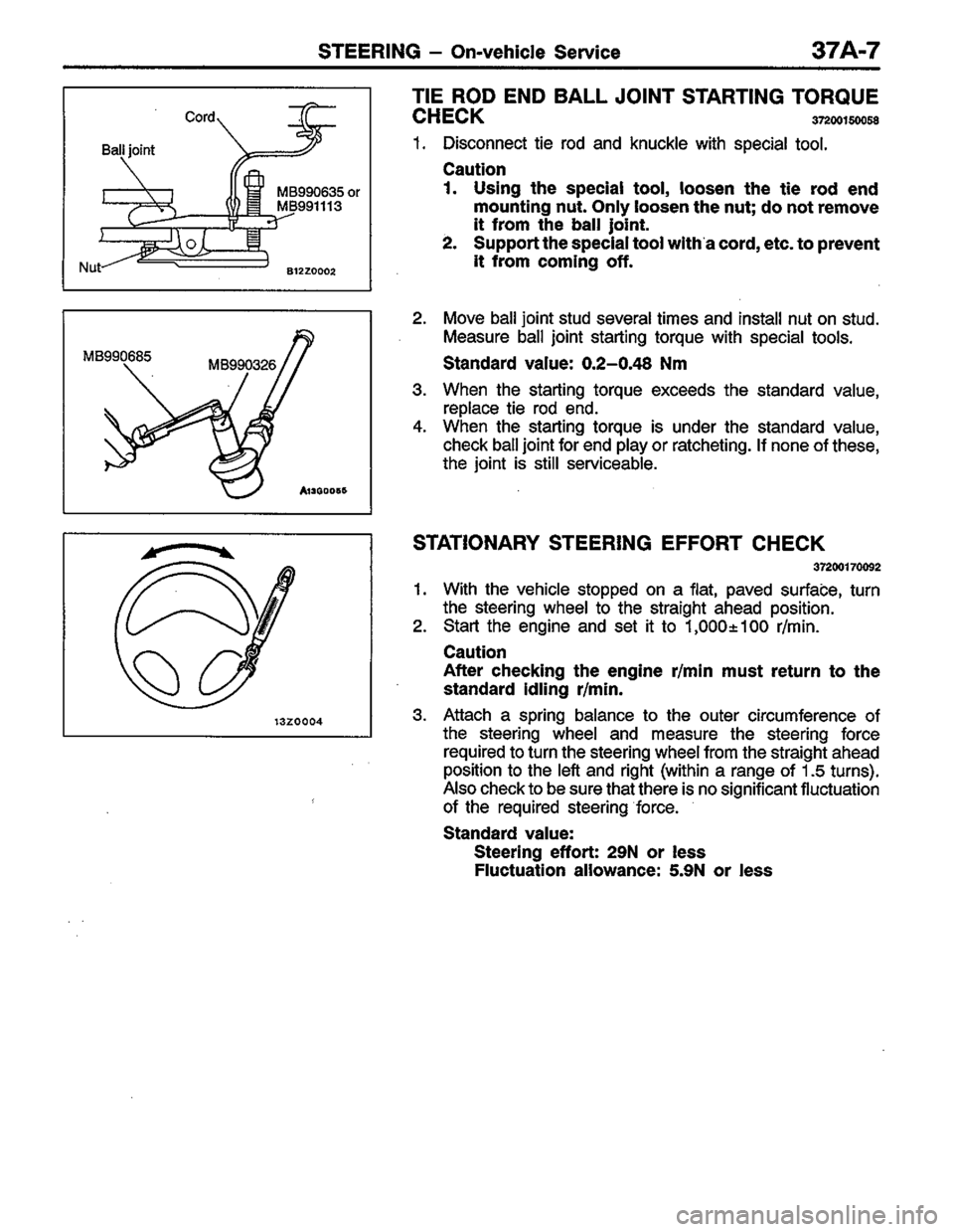 MITSUBISHI LANCER 1996  Workshop  Service Repair Manual 