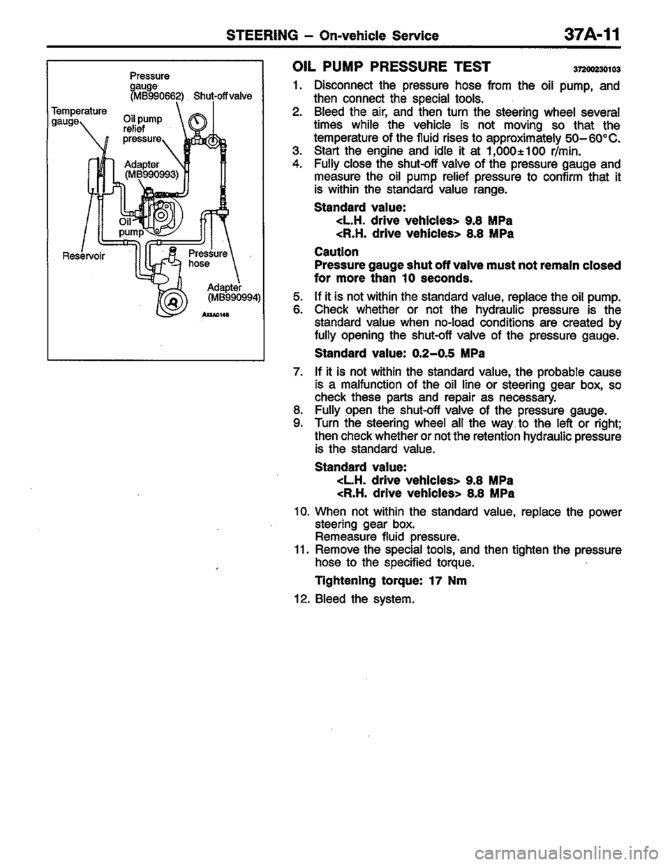 MITSUBISHI LANCER 1996  Workshop  Service Repair Manual 