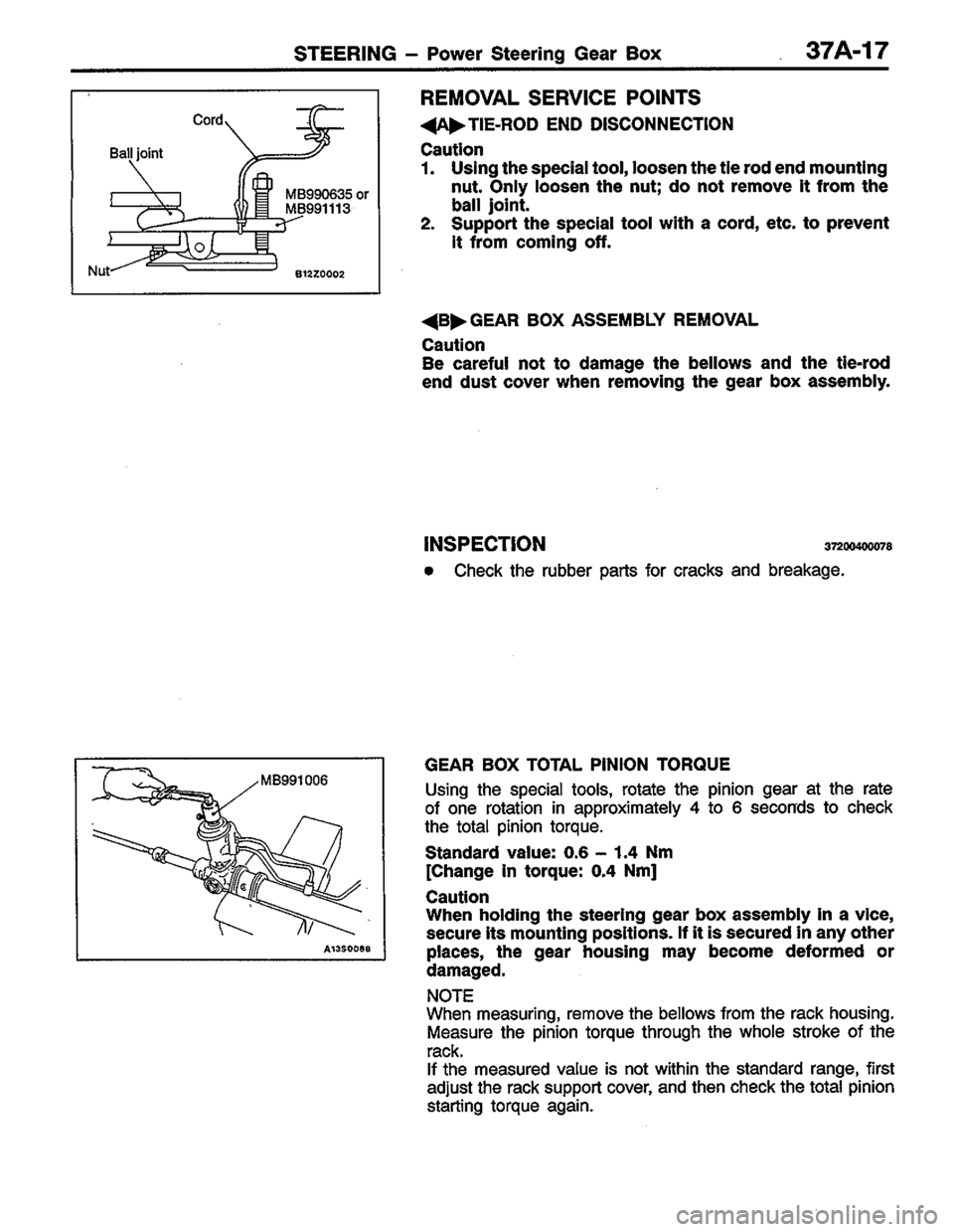 MITSUBISHI LANCER 1996  Workshop  Service Repair Manual 