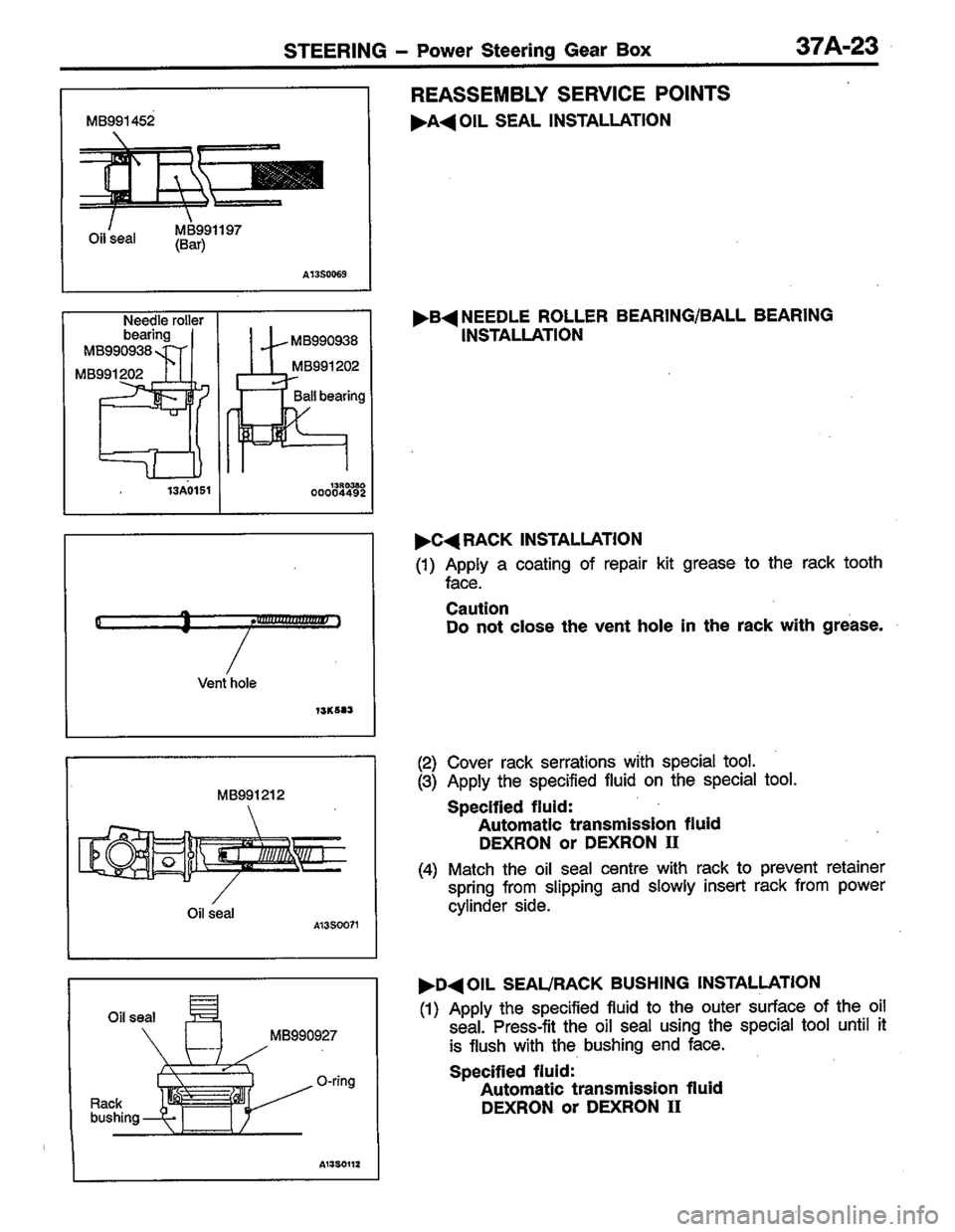 MITSUBISHI LANCER 1996  Workshop  Service Repair Manual 