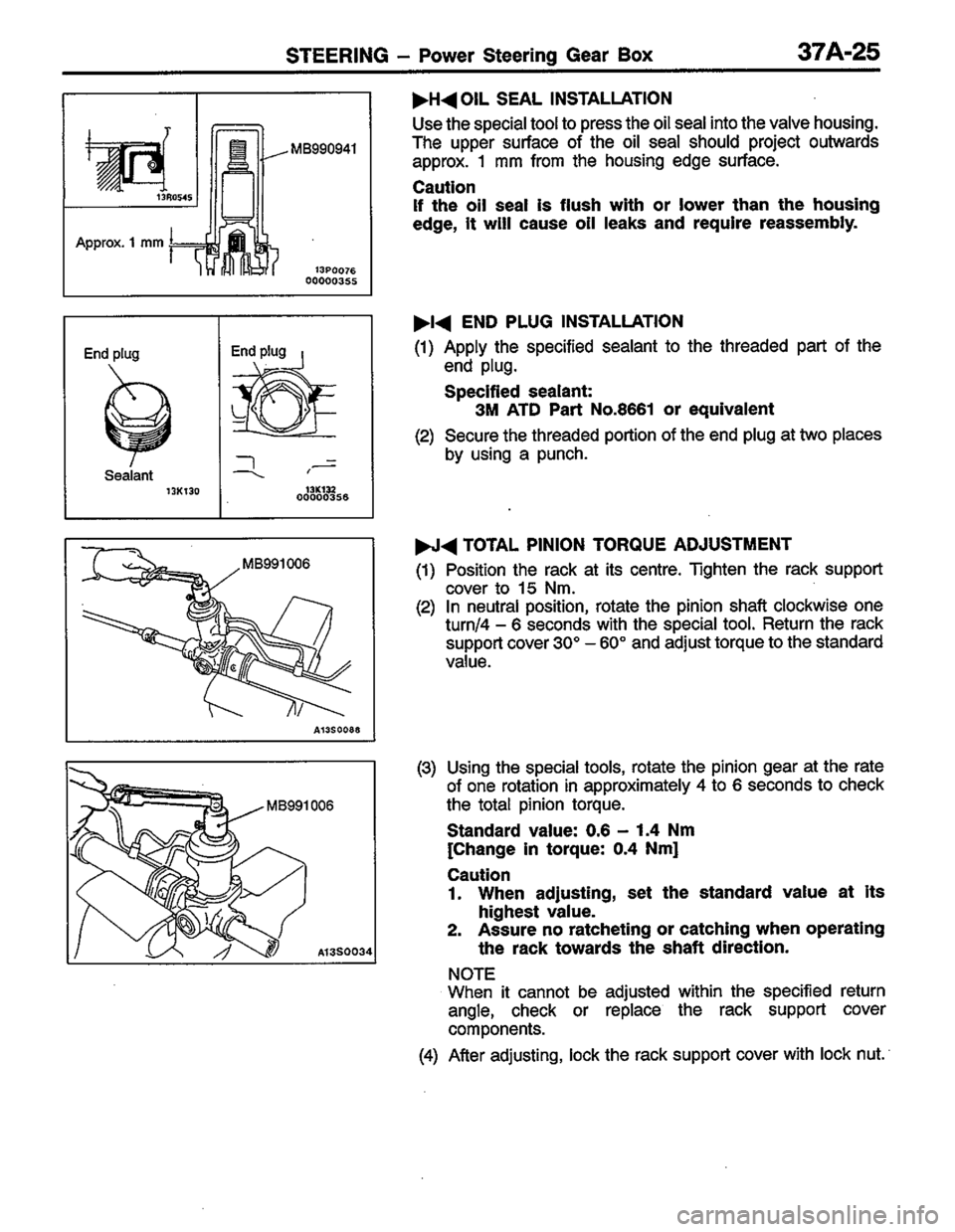 MITSUBISHI LANCER 1996  Workshop  Service Repair Manual 