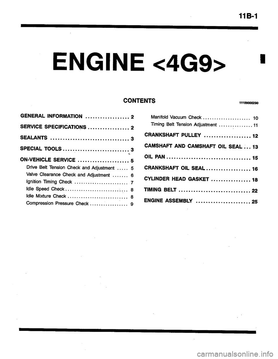 MITSUBISHI LANCER 1996  Workshop  Service Repair Manual 