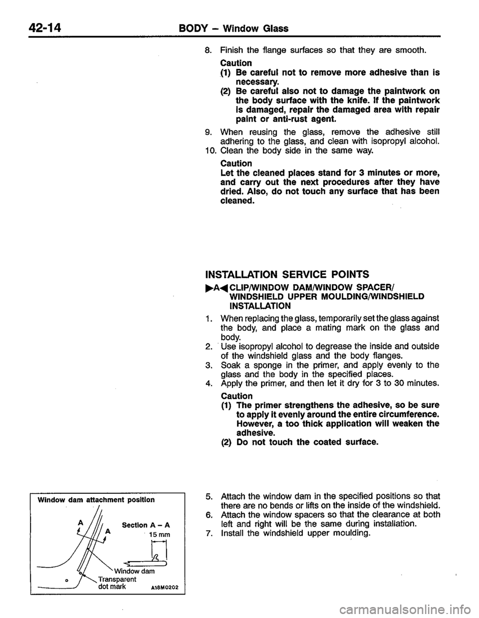 MITSUBISHI LANCER 1996  Workshop  Service Repair Manual 