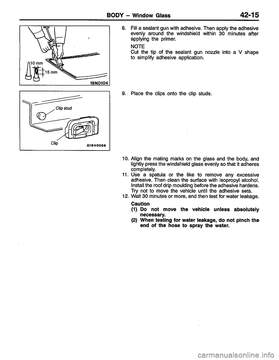 MITSUBISHI LANCER 1996  Workshop  Service Repair Manual 