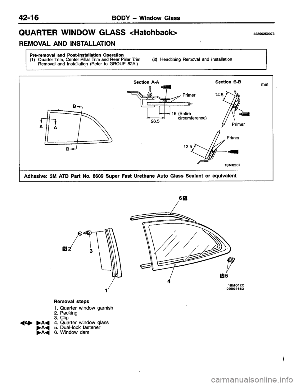 MITSUBISHI LANCER 1996  Workshop  Service Repair Manual 