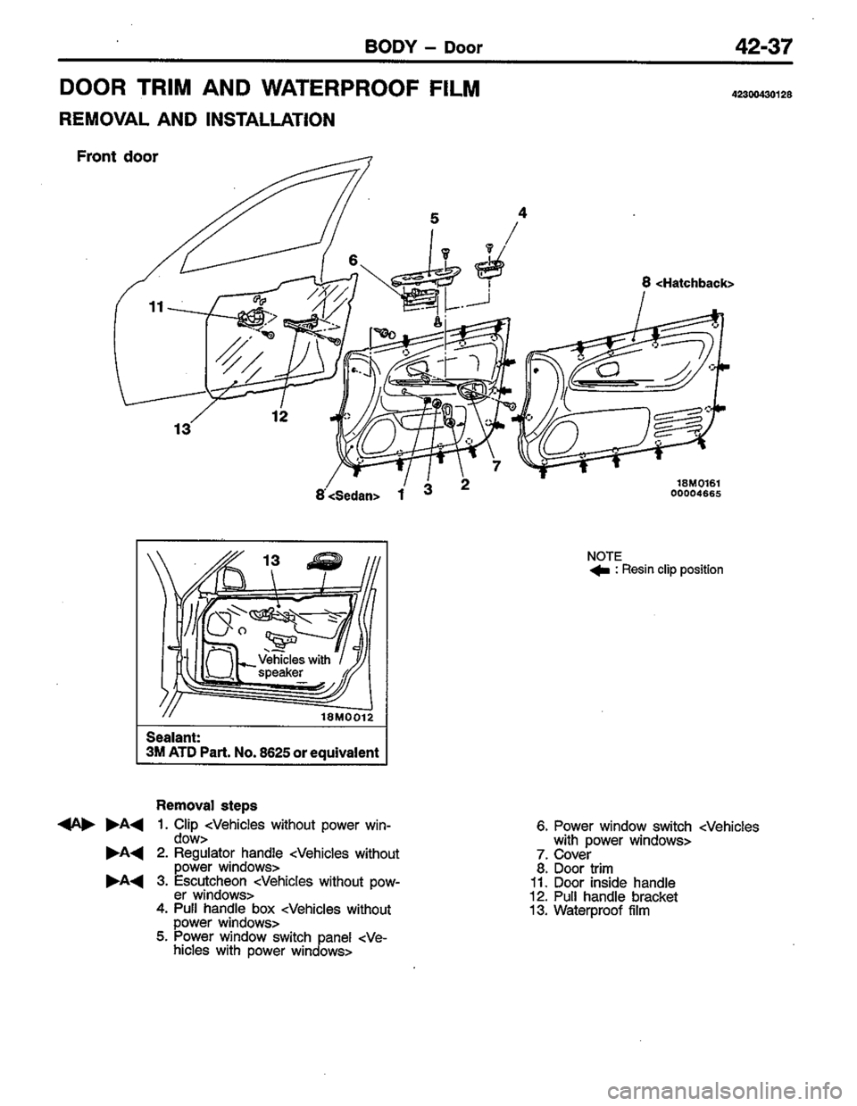 MITSUBISHI LANCER 1996  Workshop  Service Repair Manual 