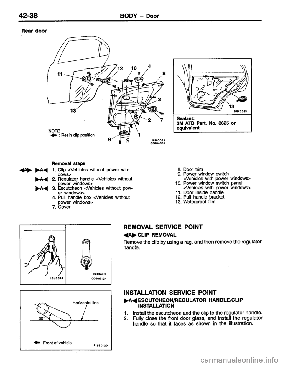 MITSUBISHI LANCER 1996  Workshop  Service Repair Manual 