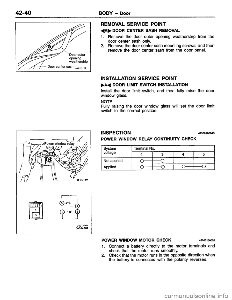 MITSUBISHI LANCER 1996  Workshop  Service Repair Manual 