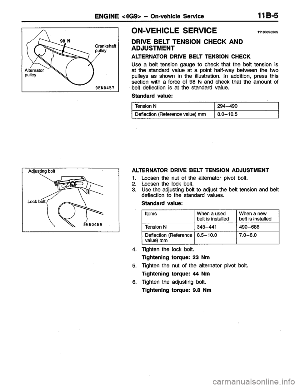 MITSUBISHI LANCER 1996  Workshop  Service Repair Manual 